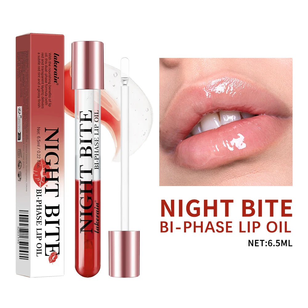 Lip Oil Moisturizing Long-Lasting Nourishing Reduce Dryness Night Bite Bi-Phase Remove Dead Skin Colorless Nature Care Lips HIP 1pcs