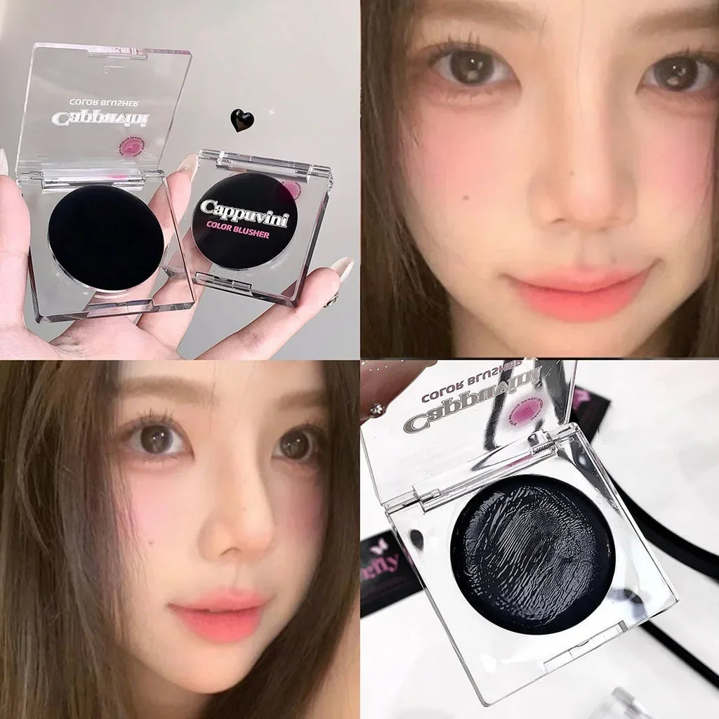 Black Liquid Color Changing Blush Lip Eye Cheek Tint Crystal Moisturizing Rose Pink Blusher Transparent Chang Gel Rouge Cream HIP