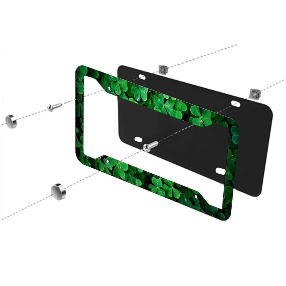 2-Pack St. Patrick's Day Aluminum License Plate Frames License Plate Frame HIP