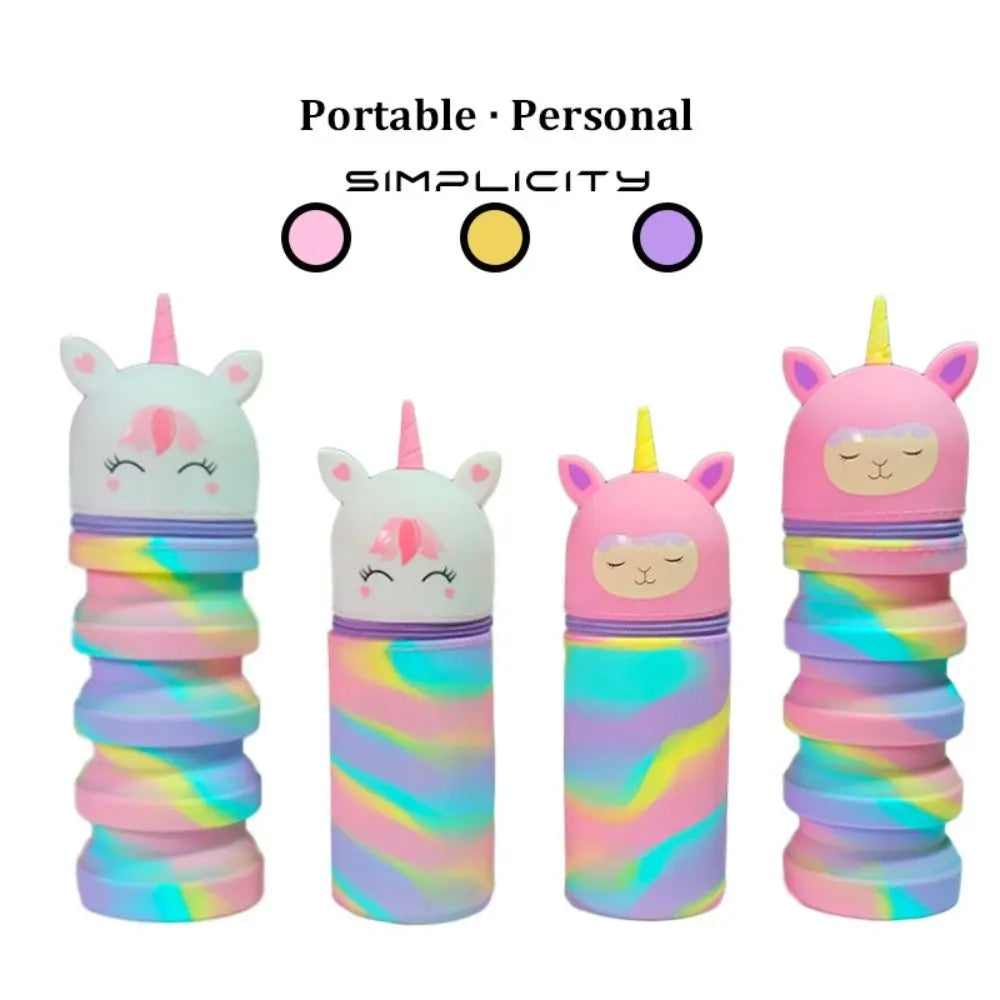 Unicorn Silicone Pen Holder – Large Capacity Foldable Organiser Pen Holder HIP