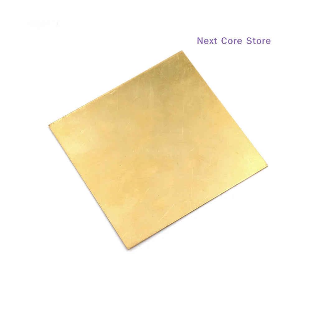 Brass Metal Sheet Foil Plate 100×100mm | 0.5–2mm DIY Parts Brass Metal Sheet HIP