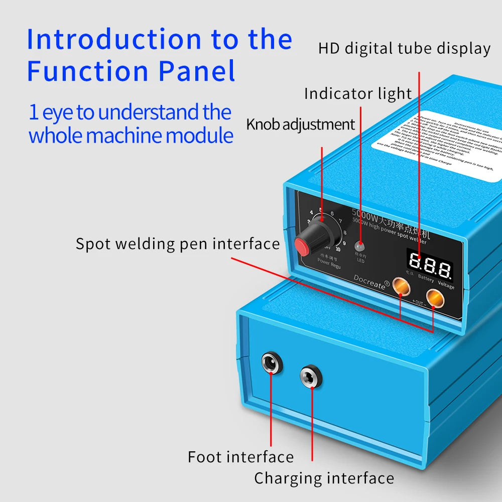 5000W Handheld Spot Welder – DIY 18650 Battery Welding Machine Spot Welding Machine HIP