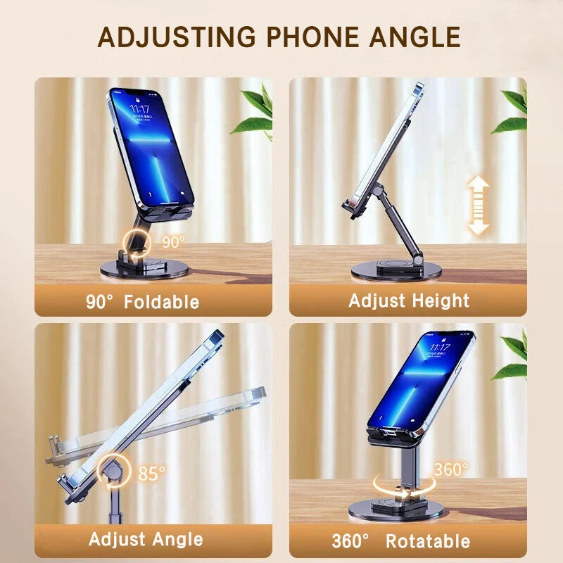 360° Foldable Desk Phone & Tablet Stand | Non-Slip Base Desk Phone Stand HIP
