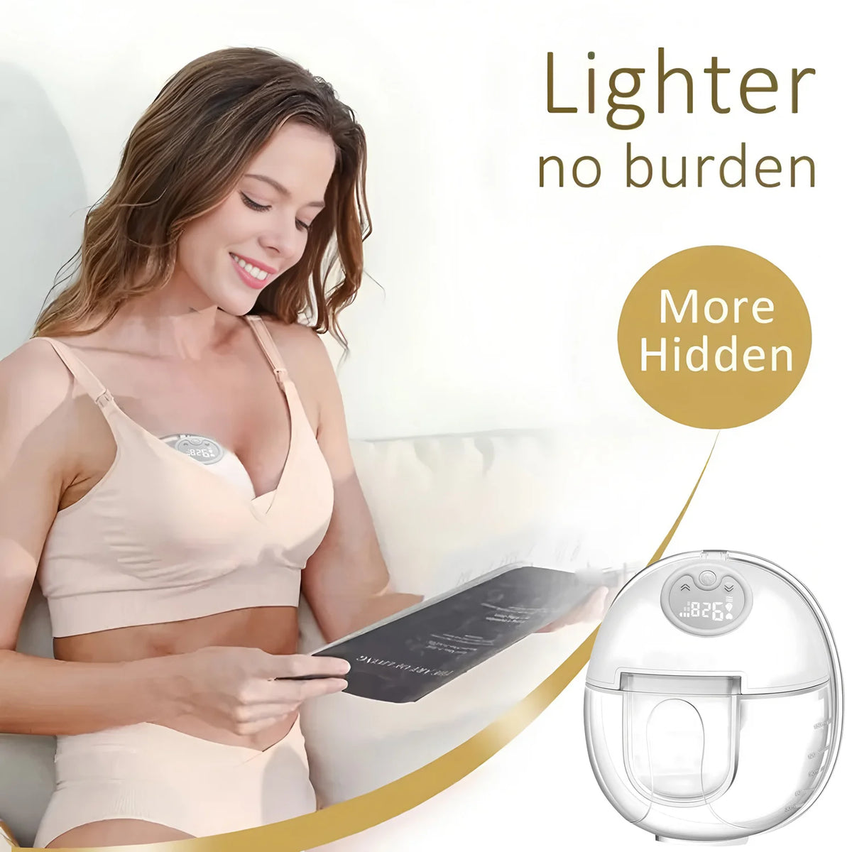 Hands-Free Wearable Electric Breast Pump – USB Rechargeable Wearable Breast Pump HIP