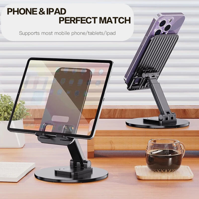360° Foldable Desk Phone & Tablet Stand | Non-Slip Base Desk Phone Stand HIP