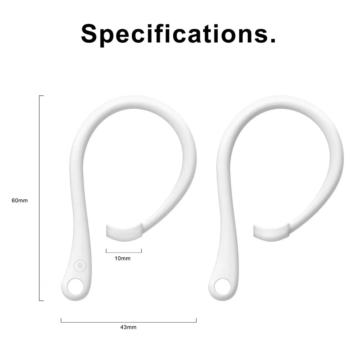 Silicone Earhooks for AirPods Pro/4/3/2/1 – Anti-Drop Grip Earbud Earhook Accessory HIP
