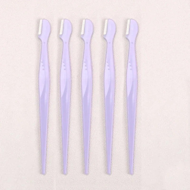 RUZOFO Eyebrow Trimmer Razor Set – Portable Face Hair Remover Eyebrow Trimmer Razor HIP C706-purple 5pcs