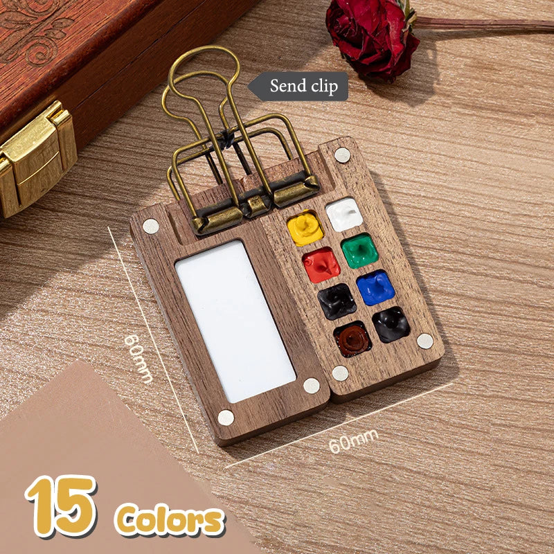 Mini Travel Watercolor Paint Palette Set – Pocket Artist Kit Watercolor Paint Palette HIP A3