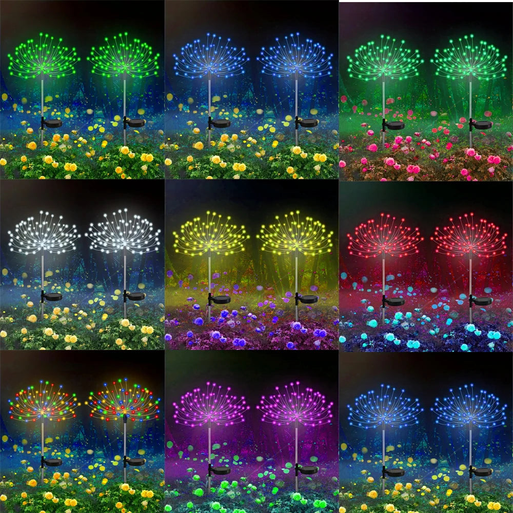 Solar Firework Dandelion Globe Lights – Outdoor Waterproof Solar Garden Lights HIP