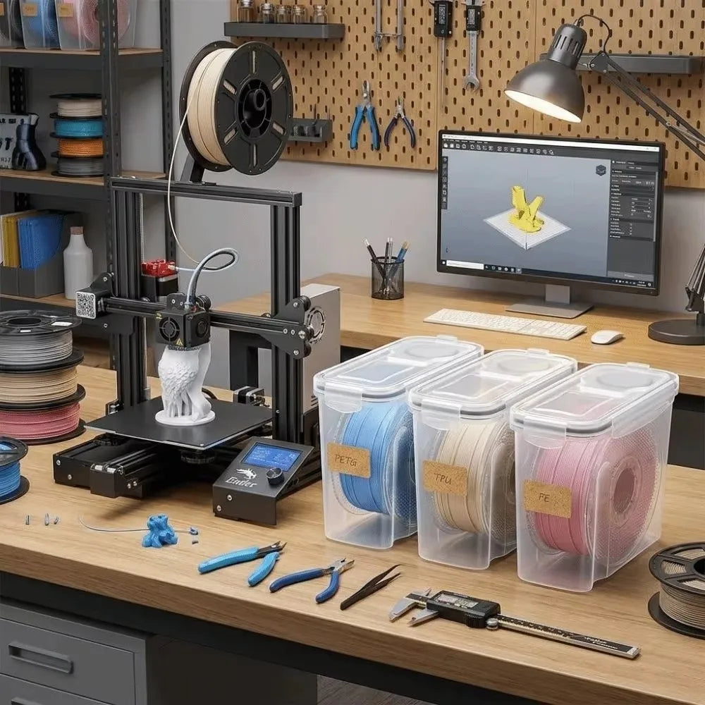 Airtight 3D Printing Filament Storage Container – Dustproof Filament Storage Box HIP