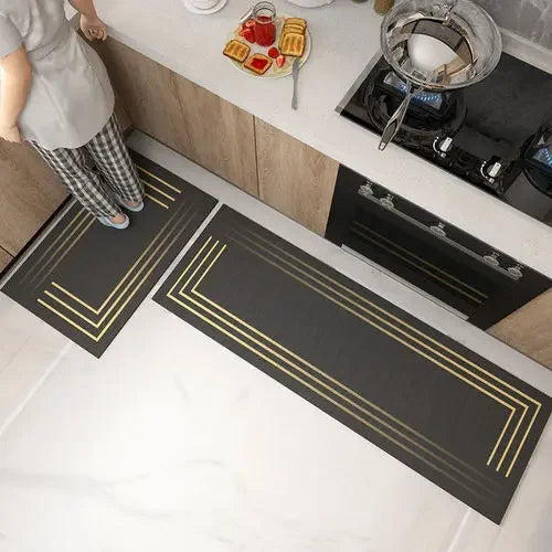Waterproof Non-Slip Kitchen Rug – Oil-Proof PVC Leather Mat Kitchen Floor Mat HIP GU906-P 1pc 100x150cm