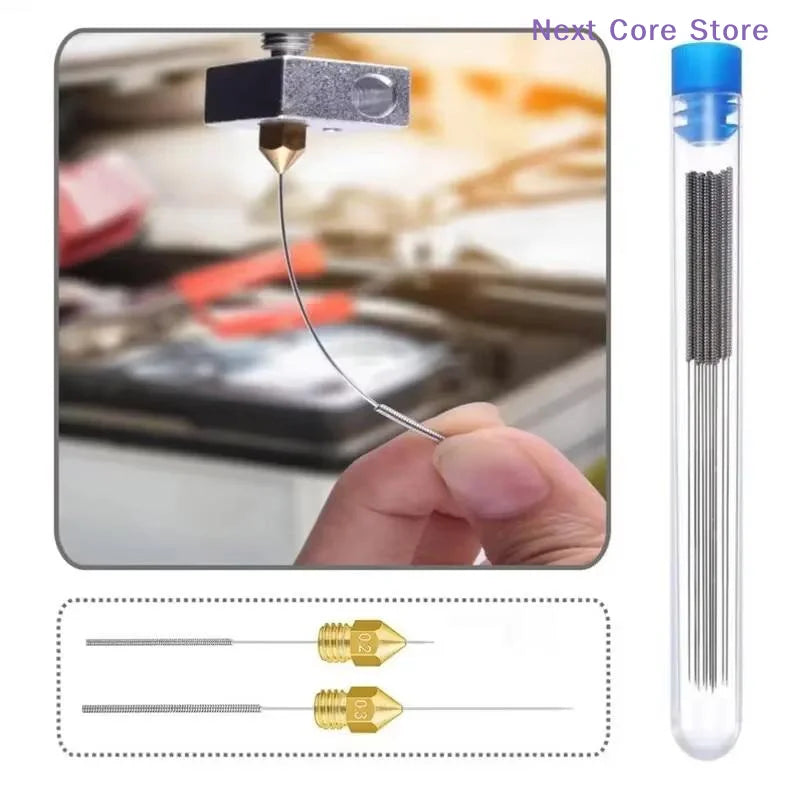10-Pc Stainless Steel Nozzle Cleaning Needle Kit | 0.15–1.0mm Nozzle Cleaning Kit HIP