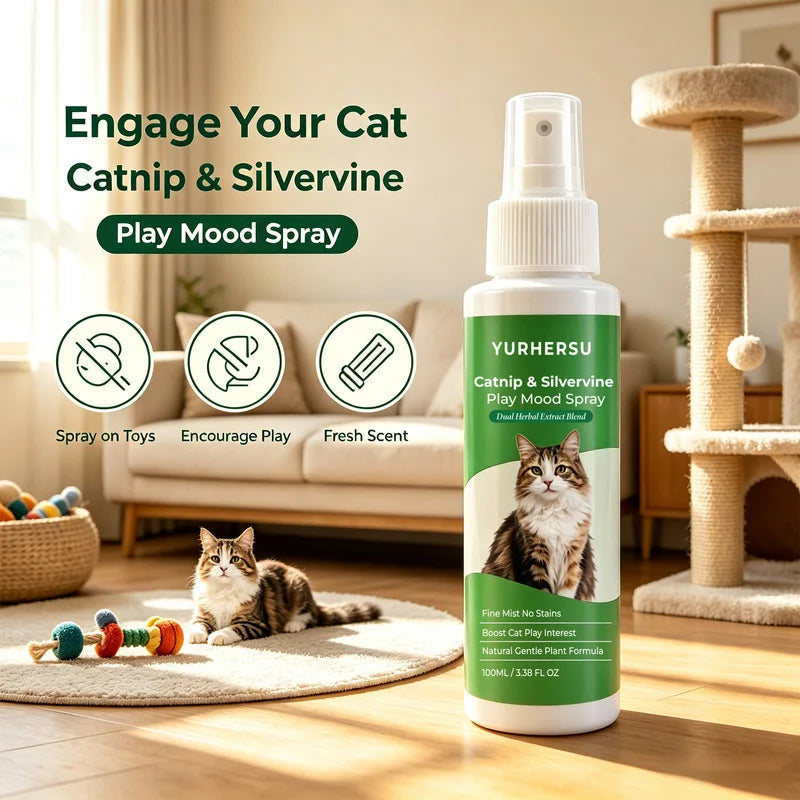 Catnip Spray for Cats & Dogs – Liquid Catnip Attractant Pet Catnip Spray HIP