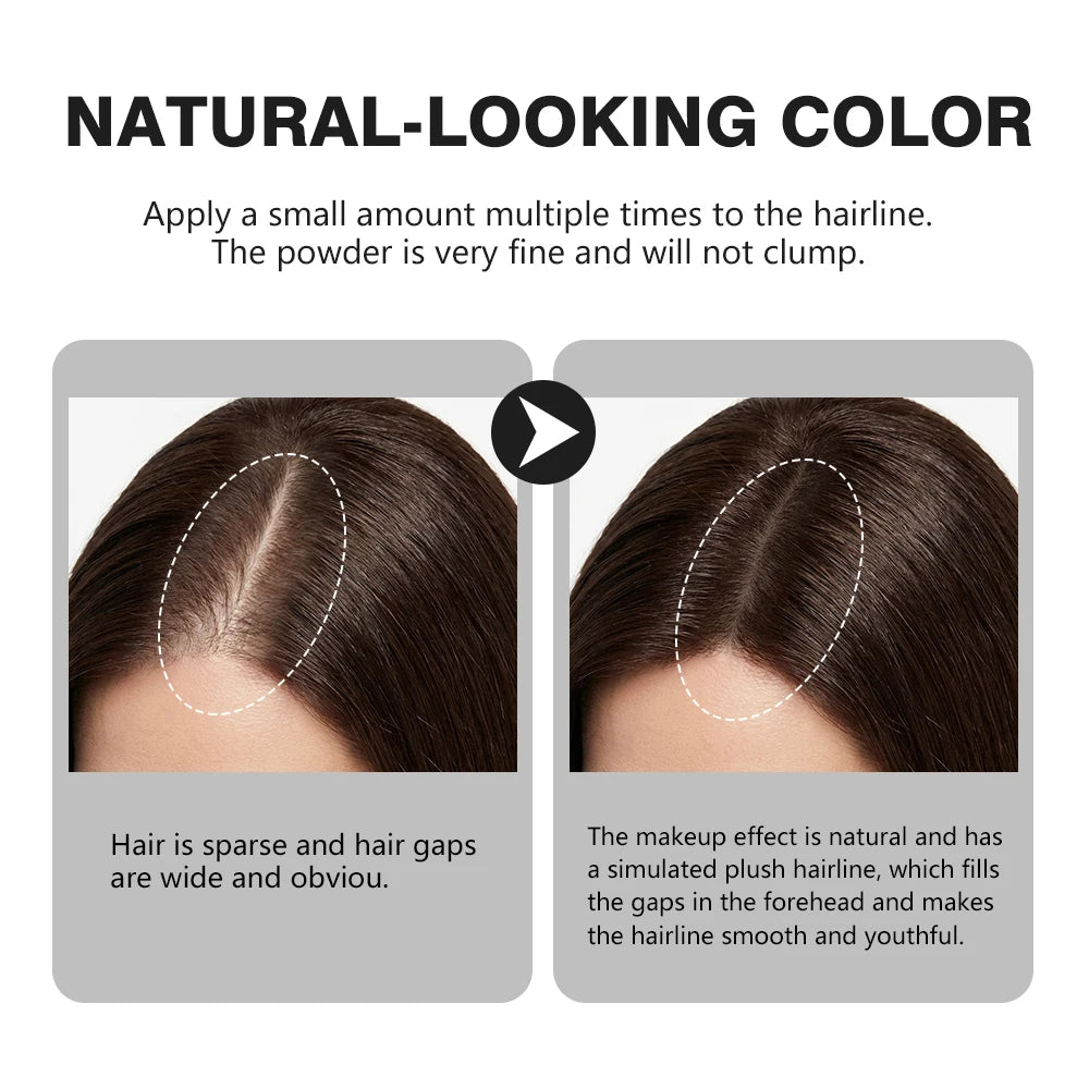 Waterproof Hairline Powder Long Lasting Shadow Filling Forehead Hair Gaps Sweat-proof Fine Powder Natural Color Hairline Makeup HIP