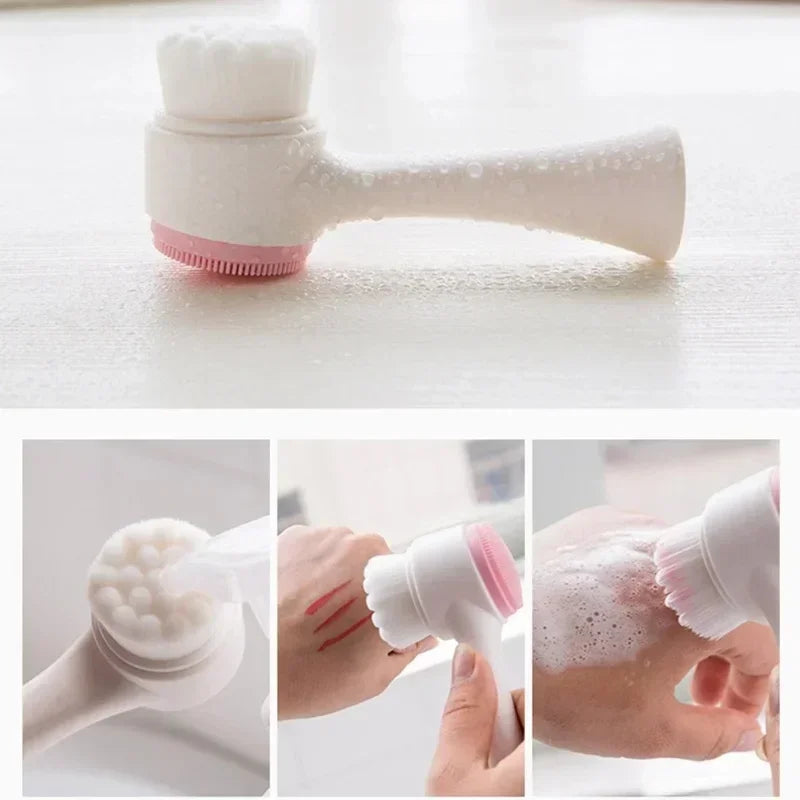 3D Double-Sided Silicone Facial Cleansing Brush | RUZOFO Facial Cleansing Brush HIP