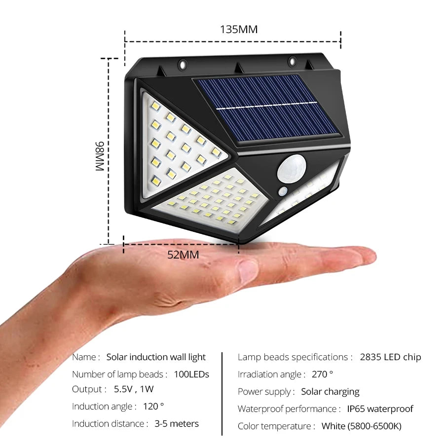LED Solar Lights Outdoor Waterproof External Solar Lamp Motion Sensor Garden Lights Solar Power Sunlight Yard Wall Street Light HIP