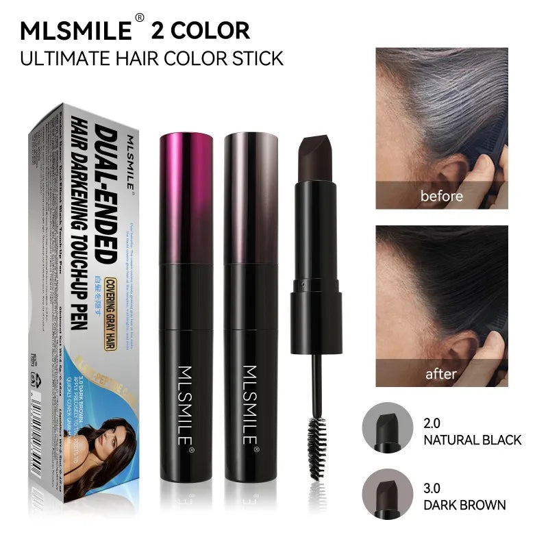 Temporary Hair Color Stick Gray Hair Cover Up Pen Waterproof Root Concealer Hairline White Strands Instant Coloring Makeup Tool HIP