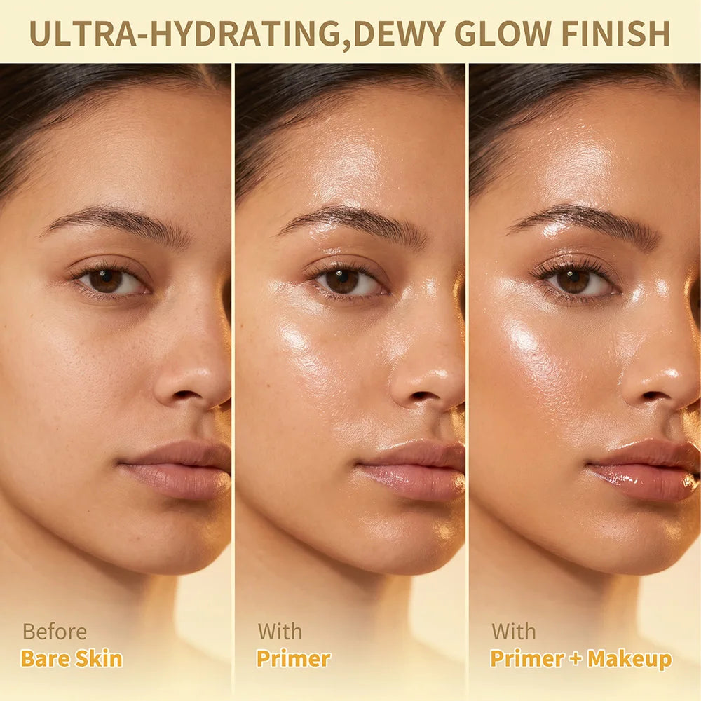 Melt Touch Primer 3 IN 1 Buttery Glow Ultra Hydrating Makeup Base Long Lasting Pore Minimizer Smooth Fine Lines Brightening Base HIP