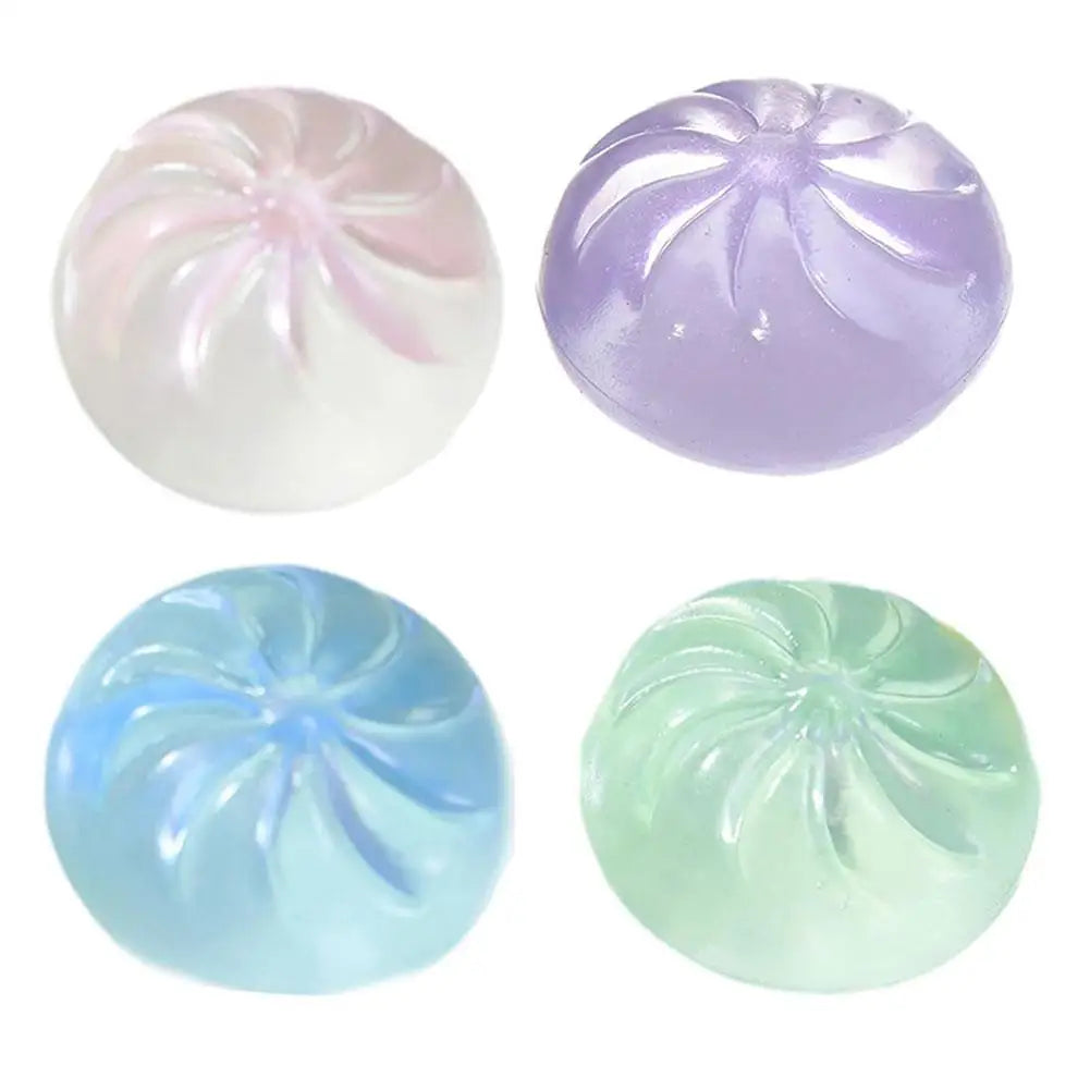 Giant Glitter Dumpling Toy Cute Mega Rainbow Dumplings Stress Anxiety Relief Fidget Toys for Kids Slow-rebound Decompression Toy HIP A