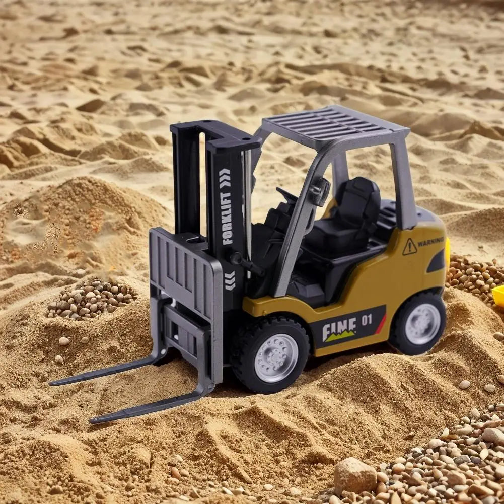 Forklift Friction Toy Vehicle Mini Engineering Remote Control Mini Rc Car 1:64 Desktop Alloy Simulation Interactive Children HIP