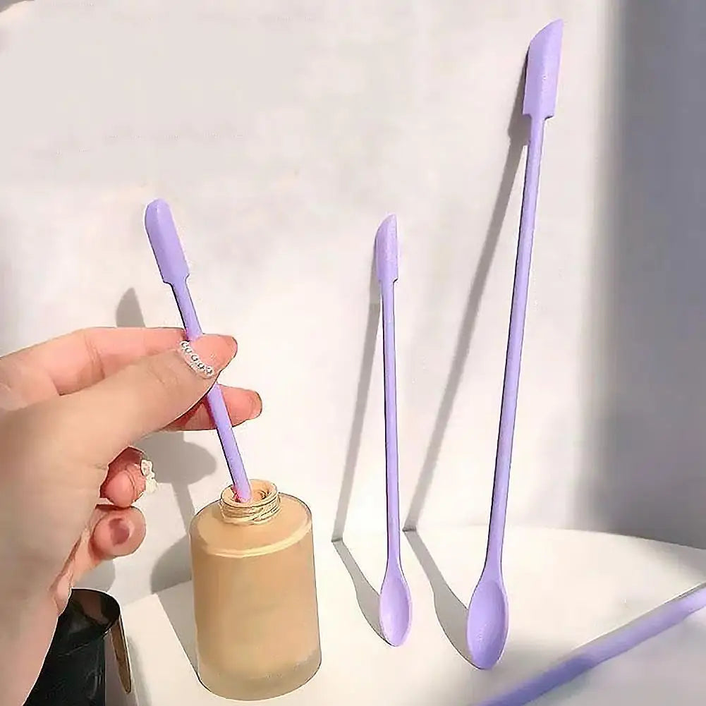 Cosmetic Bottle Silicone Mini Scraper Three Piece Set Baking Double End Two In One Spatula Jam Bottle Scraper Spoon Set HIP