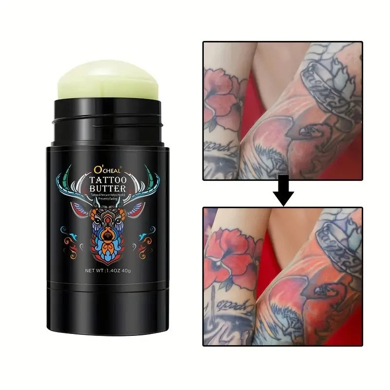 Tattoo Care Stick, Color Fixing, Moisturizing, Skin Nourishing, Gentle, Tattoo Embroidery, Tattoo Cream, Rotating Type HIP TATOO BUTTER