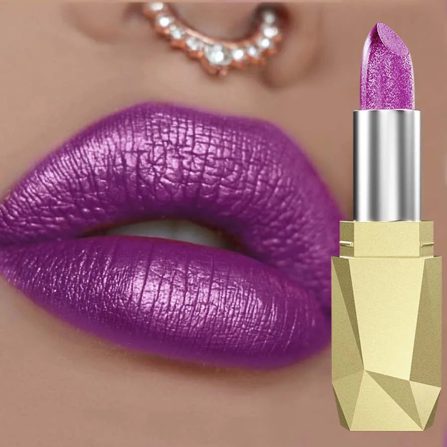 Diamond Shimmer Purple Glitter Lip Tint – Waterproof Lip Oil Glitter Lip Tint HIP 113