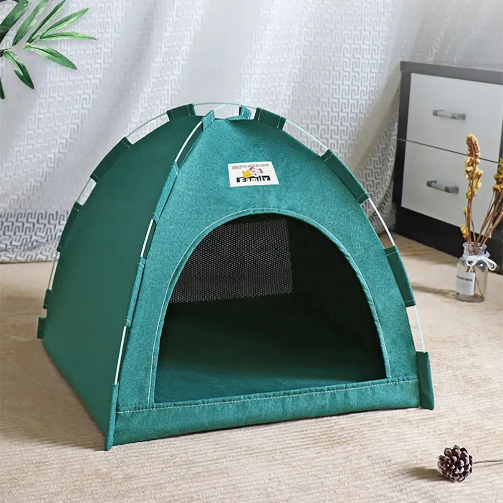 Cat Sleep House Pet Cat Tent Cave Hut For Kitten Puppy Playpen Cage Basket Cat Nesk Kennel Small Dog House Bed Chihuahua HIP Malachite Green S