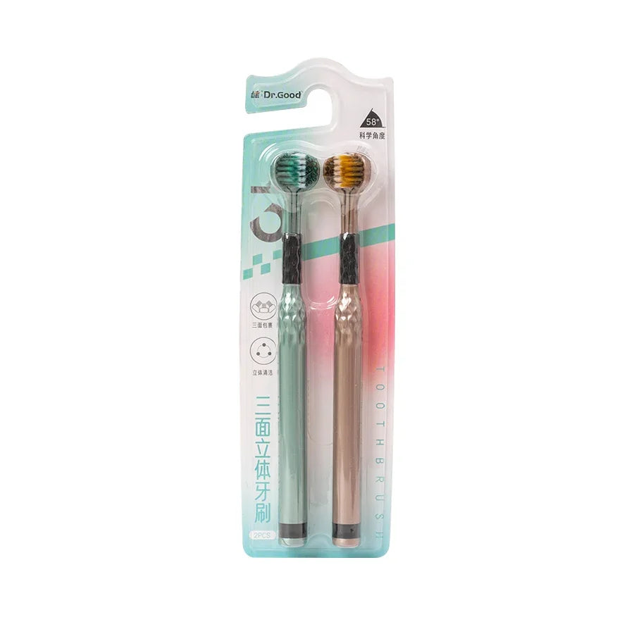 RUZOFO 3D U-Shaped Toothbrush 4-Pack – Soft Bristles U-Shaped Toothbrush HIP C773-A 2pcs