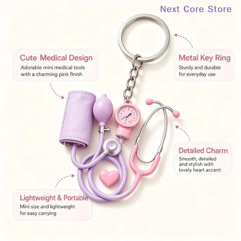2D Acrylic Stethoscope Keychain – Nurse & Doctor Gift Acrylic Keychain HIP
