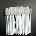 50-Pack Mascara Wand & Eyebrow Brush Set – Water Drop Tip Mascara Wand Set HIP C510-White- 50pcs