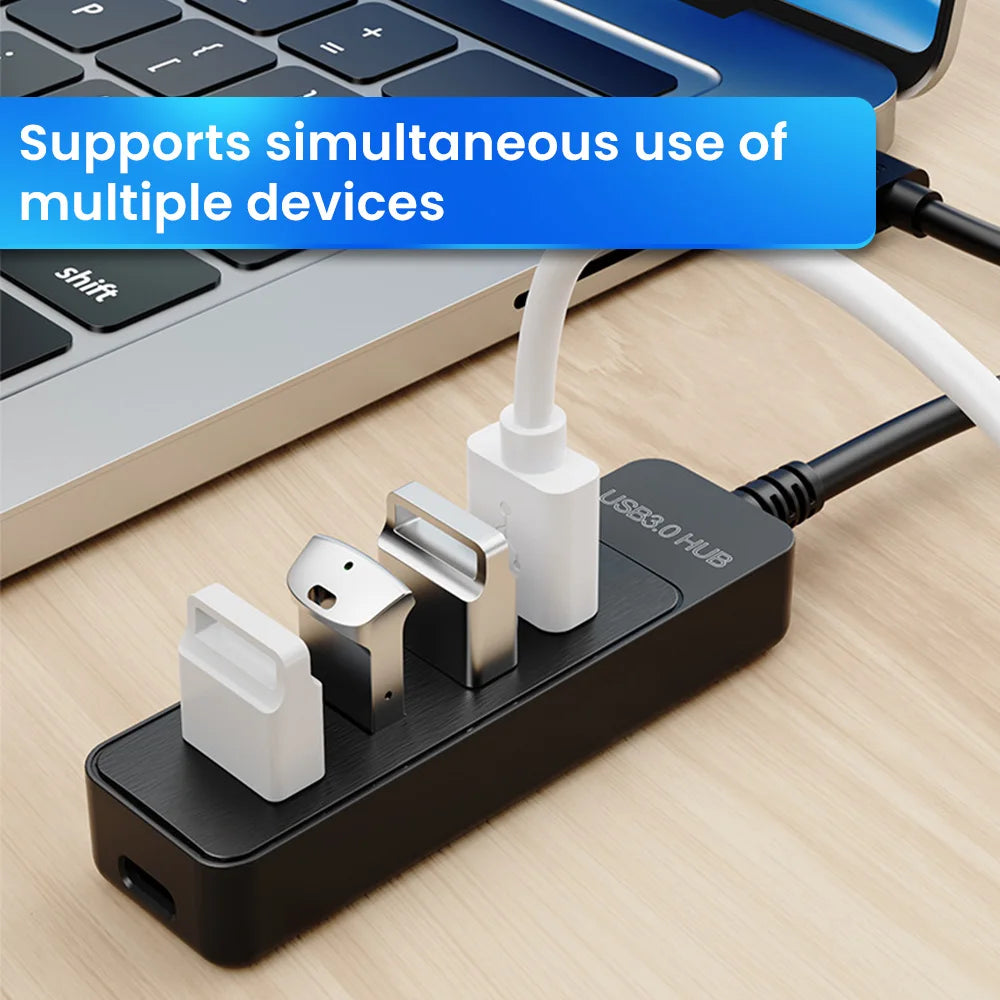 4-Port USB 3.0 Hub Splitter High-Speed Expander for Laptop & PC USB Hub HIP