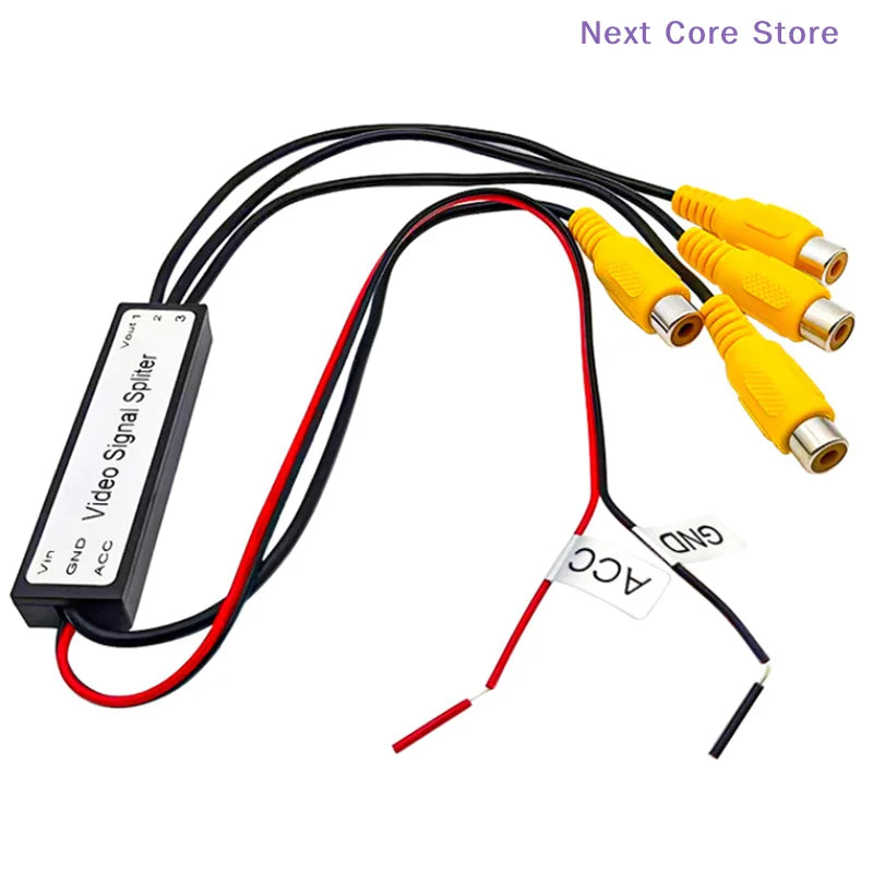 CVBS & AHD 720P Car Video Signal Splitter – 1 In 3 Out Car Video Splitter HIP