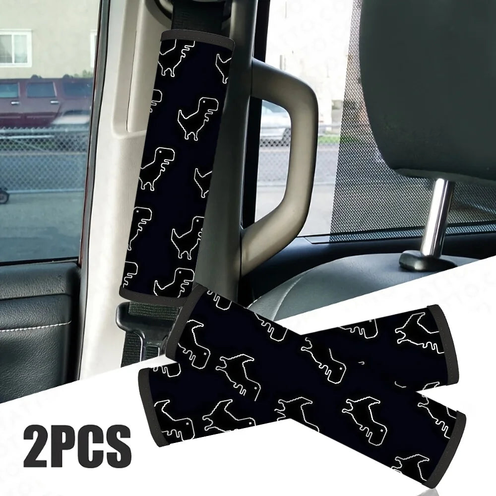 Dinosaur Seat Belt Covers Set of 2 – Soft Car Accessory Seat Belt Covers HIP