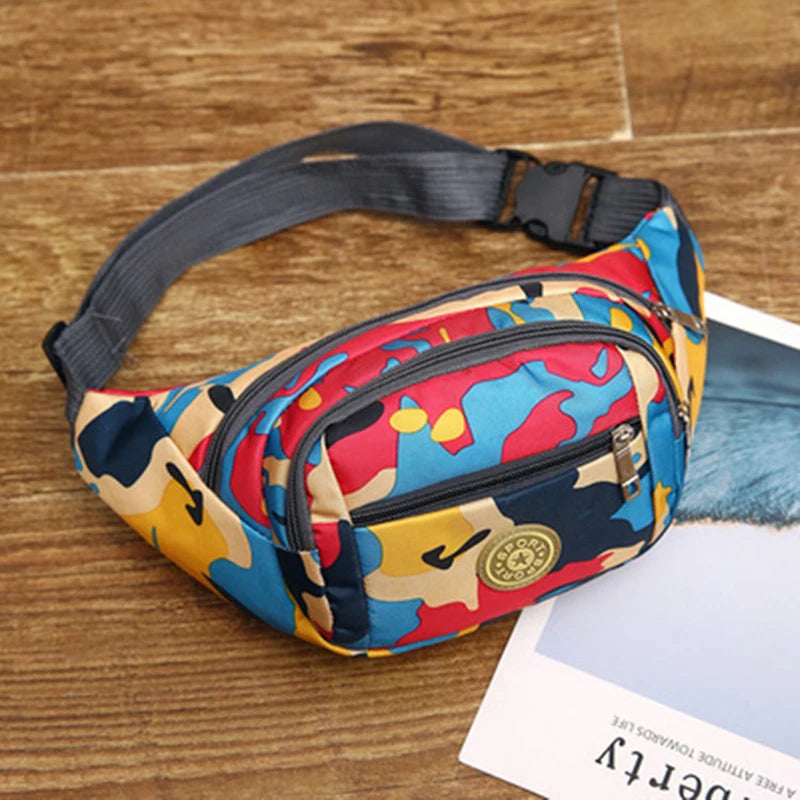 Camouflage Waist Bag – Unisex Nylon Banana Fanny Pack Waist Pack Bag HIP