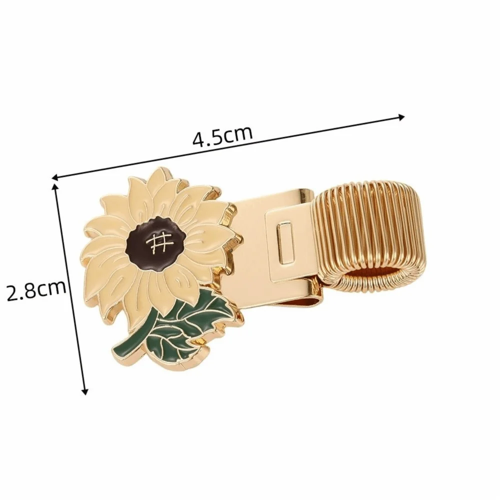 Retro Metal Flower Pen Holder & Notebook Clip – Gold Desk Organizer Clip HIP