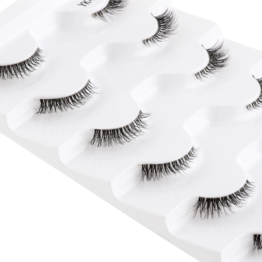 YSDO False Eye Lashes 3/6/7 Pairs Fake Eyelashes Eyelash Extension 3D Mink Half Lashes Natural Makeup Tool Faux Cils Maquiagem HIP