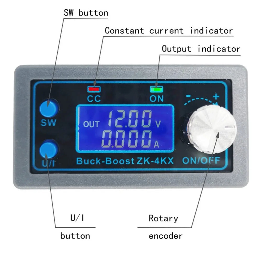 CNC Buck-Boost DC Power Supply – CC CV Adjustable 0.5–30V DC Power Supply Module HIP