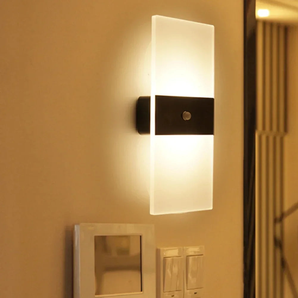 USB Rechargeable Wall Lights Home Indoor Motion Sensor Lighting Bedroom Bedside Lamp Corridor Stairway Decor Lights Wall Lamp HIP
