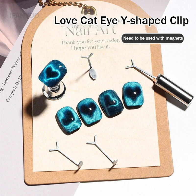 Love Cat's Eye New Nail Tool Special Y-shape Clip Magnet Wire Magnet Stick Bar Combination Magnetic Nail Art Accessories Tools HIP