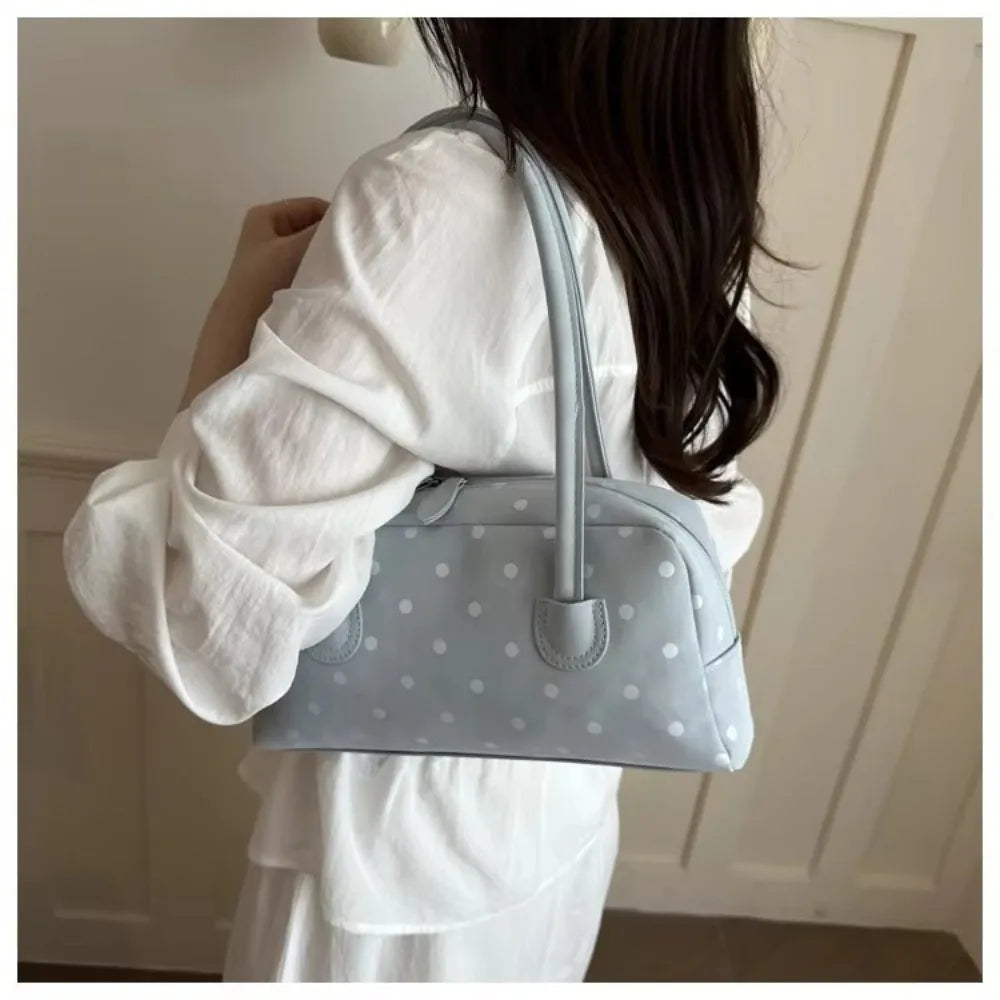 Women's Large Polka Dot Bowling Shoulder Bag – Zipper Shoulder Bag HIP