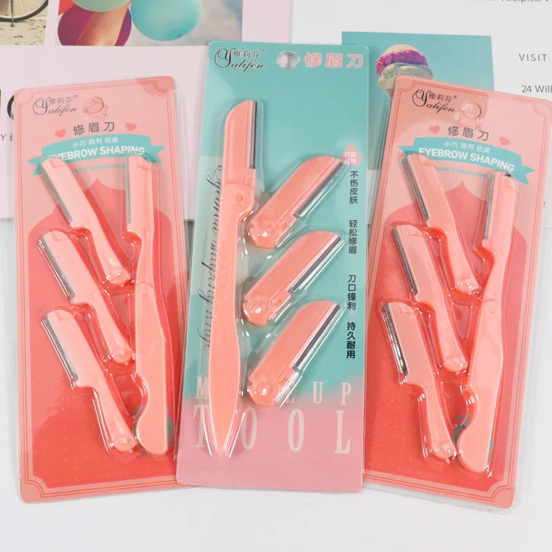 Eyebrow Trimmer Makeup Tools Safe Eye Brow Razor Face Body Hair Removal Shaver Blades Woman Eyebrows Shaping Knife Cosmetic Tool HIP