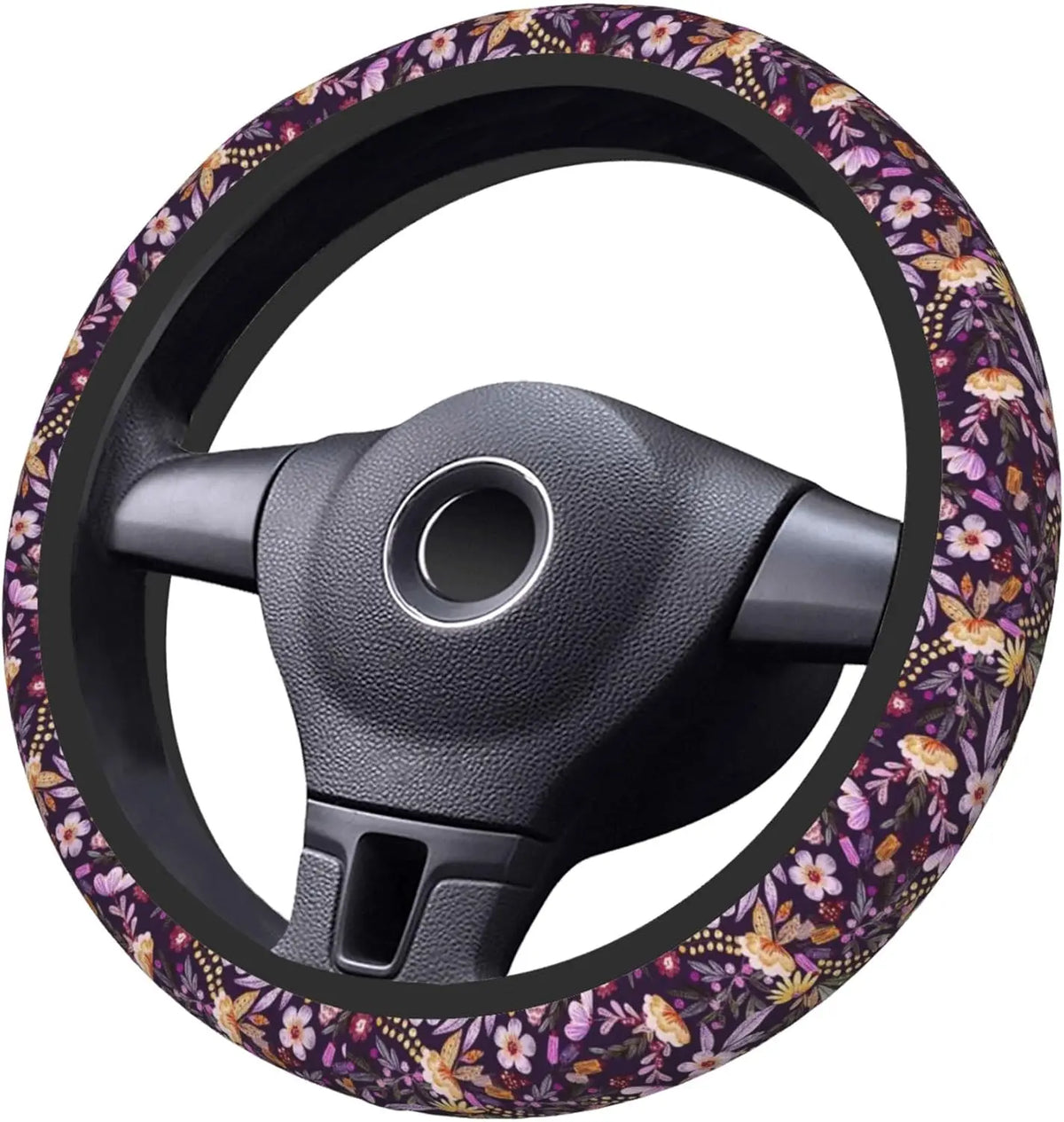 Floral Neoprene Steering Wheel Cover – Universal 15" Fit Steering Wheel Cover HIP