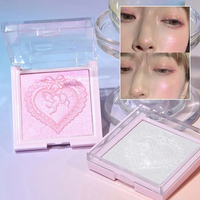 Champagne White Highlighter Powder Body Shiny Glitter Diamond Shimmer Brighten Highlight Face Contour Waterproof Lasting Makeup HIP