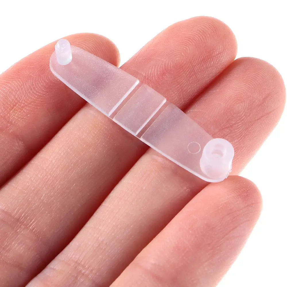 100-Pack Transparent Plastic Keychain Folding Clips | Bulk Pack Keychain Clips HIP