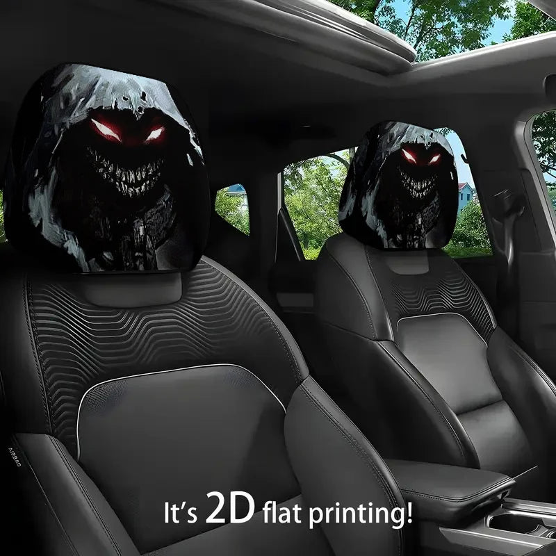 2-Pack Printed Car Headrest Covers – Fun Seat Decor Car Headrest Covers HIP