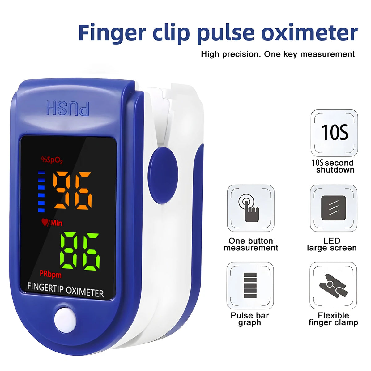 Non-Contact Infrared Thermometer & Finger Pulse Oximeter Thermometer Oximeter Kit HIP