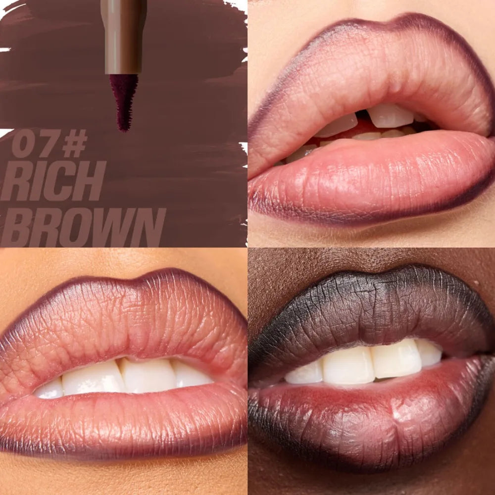 Waterproof Matte Lipliner Pencil Red Contour Tint Lipstick Long Lasting Non-stick Cup Moisturising Lips Makeup 8 Colors Velvet HIP 07