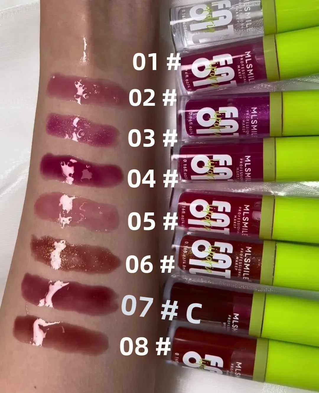 MLSMILE 4-Pc Mirror Pearl Lip Gloss Set – Hydrating Lip Oil Lip Gloss Set HIP