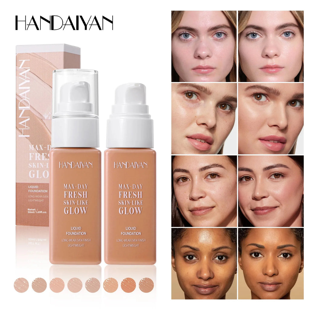 Handaiyan Full Coverage Matte Liquid Foundation – Waterproof Liquid Foundation HIP